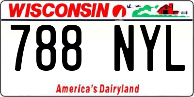 WI license plate 788NYL