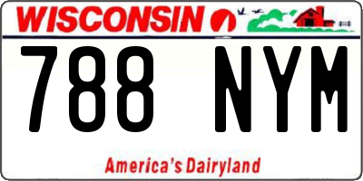 WI license plate 788NYM