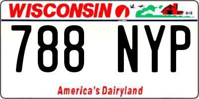 WI license plate 788NYP
