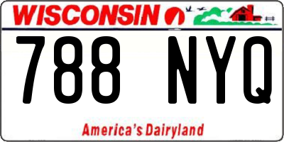 WI license plate 788NYQ