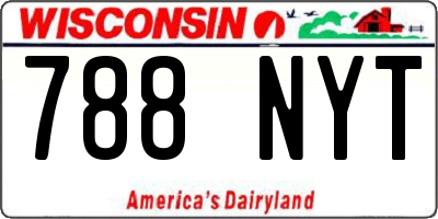 WI license plate 788NYT