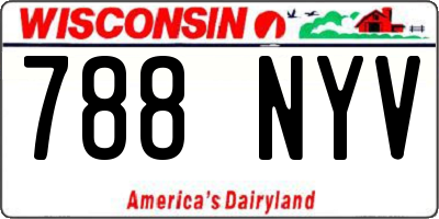 WI license plate 788NYV