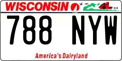 WI license plate 788NYW