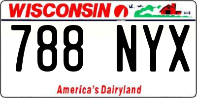 WI license plate 788NYX