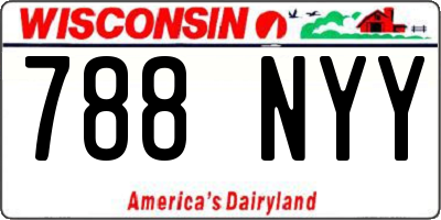 WI license plate 788NYY