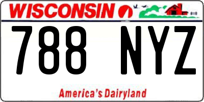 WI license plate 788NYZ