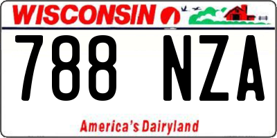 WI license plate 788NZA