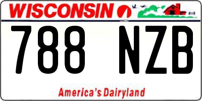 WI license plate 788NZB