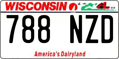 WI license plate 788NZD