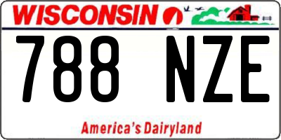 WI license plate 788NZE