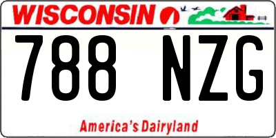 WI license plate 788NZG
