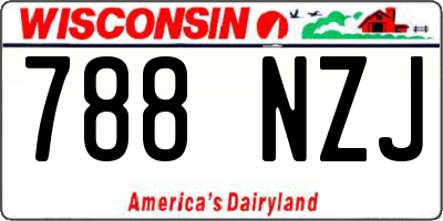 WI license plate 788NZJ