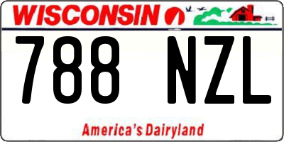 WI license plate 788NZL