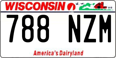WI license plate 788NZM