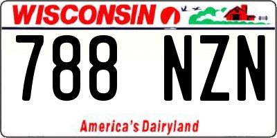 WI license plate 788NZN