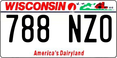 WI license plate 788NZO