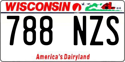 WI license plate 788NZS