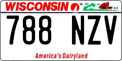 WI license plate 788NZV