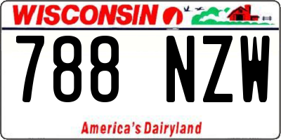 WI license plate 788NZW