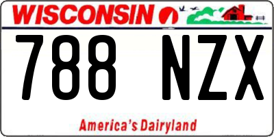 WI license plate 788NZX