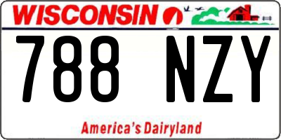 WI license plate 788NZY