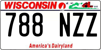 WI license plate 788NZZ