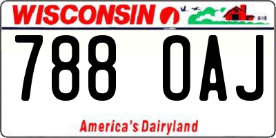 WI license plate 788OAJ