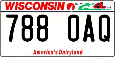 WI license plate 788OAQ