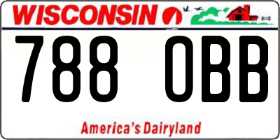 WI license plate 788OBB