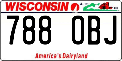 WI license plate 788OBJ