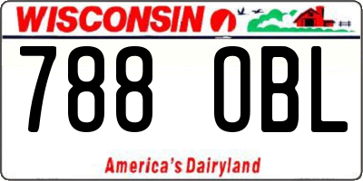WI license plate 788OBL