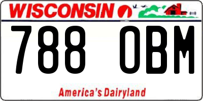 WI license plate 788OBM