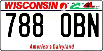 WI license plate 788OBN