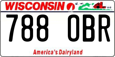 WI license plate 788OBR