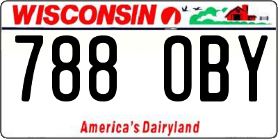 WI license plate 788OBY