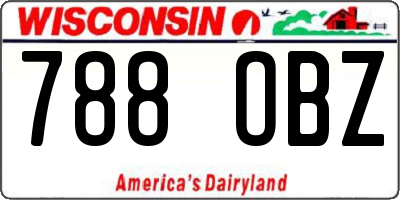 WI license plate 788OBZ