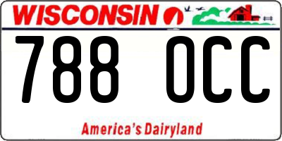 WI license plate 788OCC