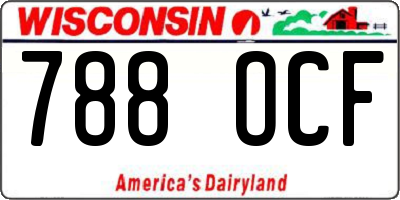 WI license plate 788OCF