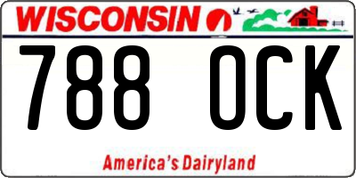 WI license plate 788OCK