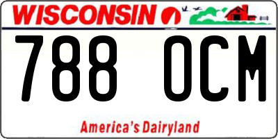 WI license plate 788OCM