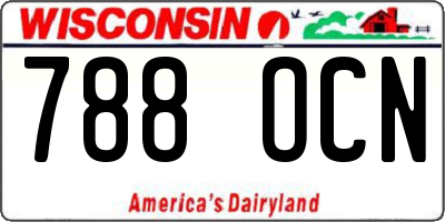 WI license plate 788OCN