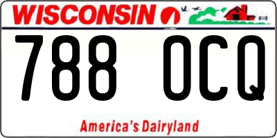 WI license plate 788OCQ
