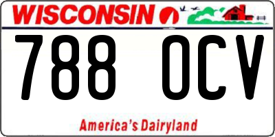 WI license plate 788OCV