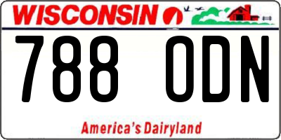 WI license plate 788ODN