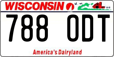 WI license plate 788ODT