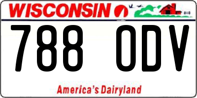 WI license plate 788ODV