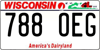WI license plate 788OEG