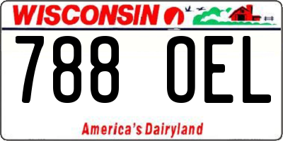WI license plate 788OEL