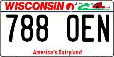 WI license plate 788OEN