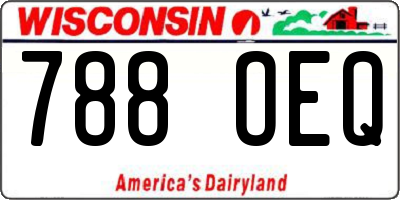 WI license plate 788OEQ